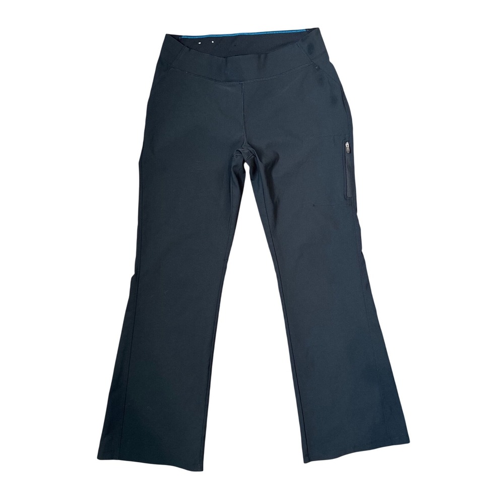 Columbia Women Black Full Length Athletic‎ Pants Zip Pocket Bootcut Size M